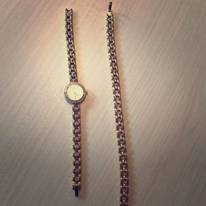 Vintage Citizen Watch Bracelet Set Gold Tone Lot